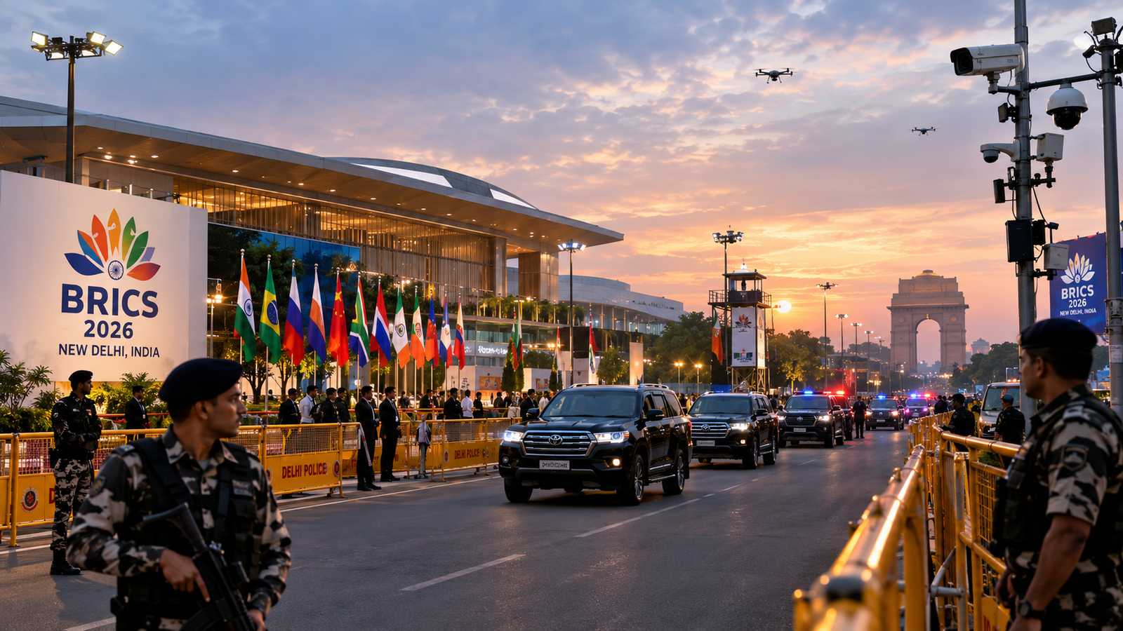 BRICS Summit 2026 security and traffic arrangements in New Delhi