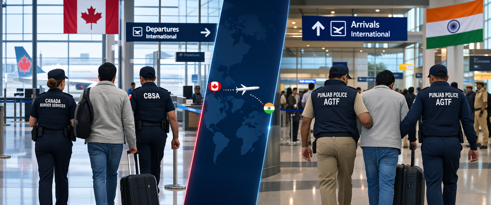 Canada to India deportation and Punjab Police investigation at Delhi airport