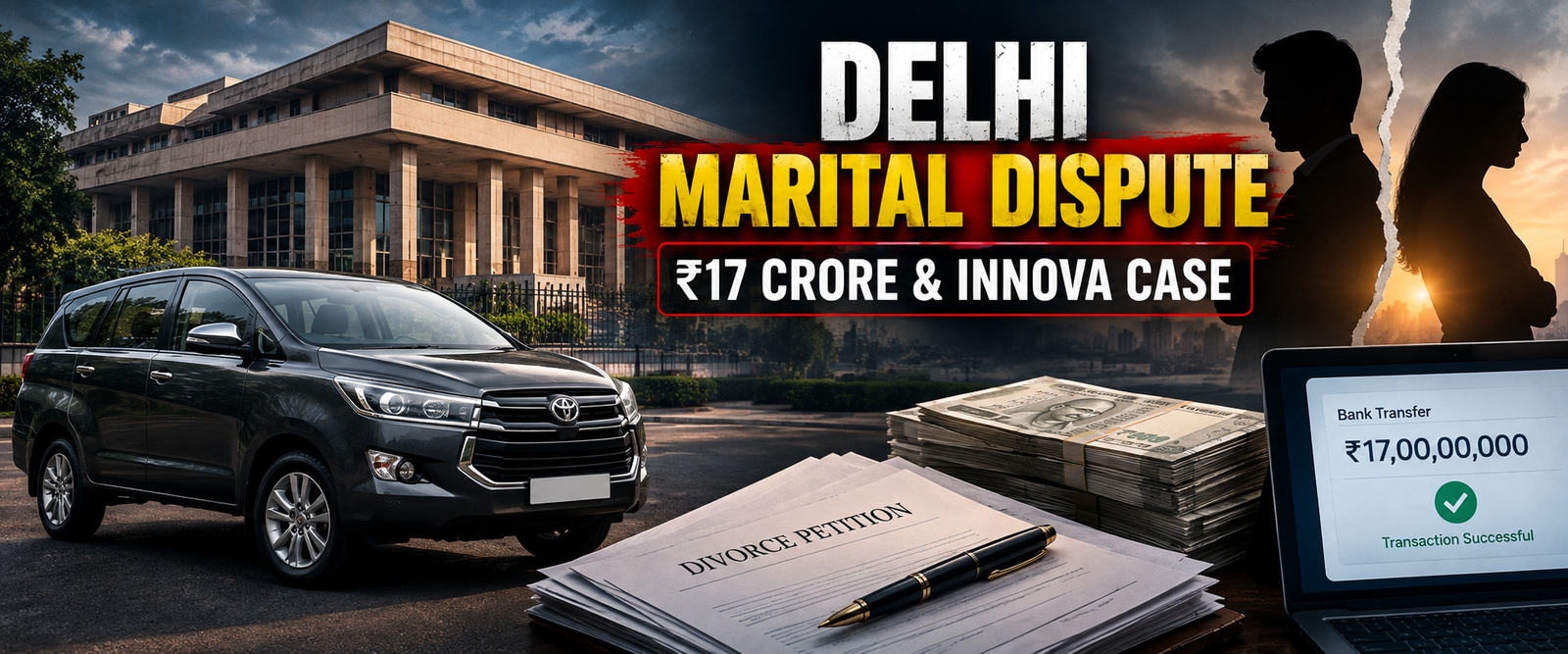 Delhi marital dispute involving ₹17 crore demand and Innova