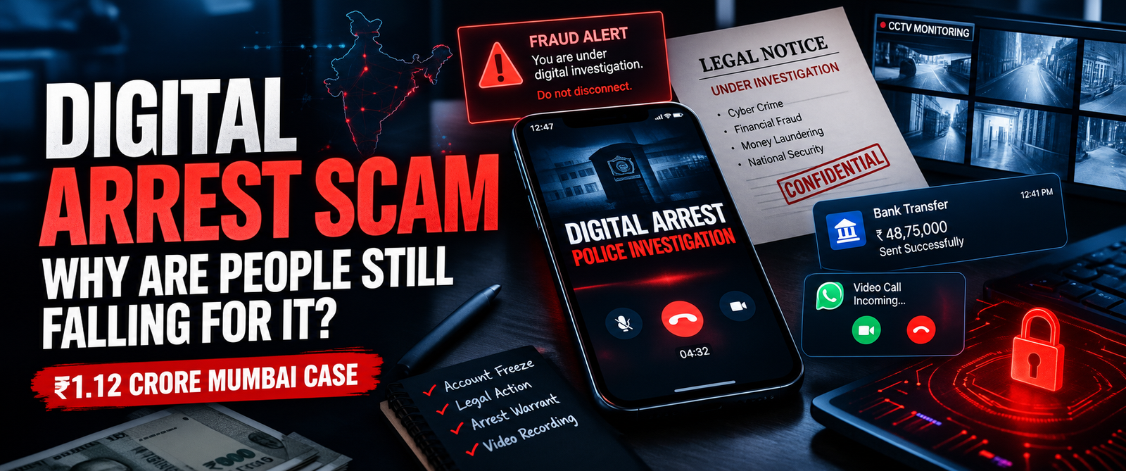 Digital arrest scam in India involving fake officials and cyber fraud