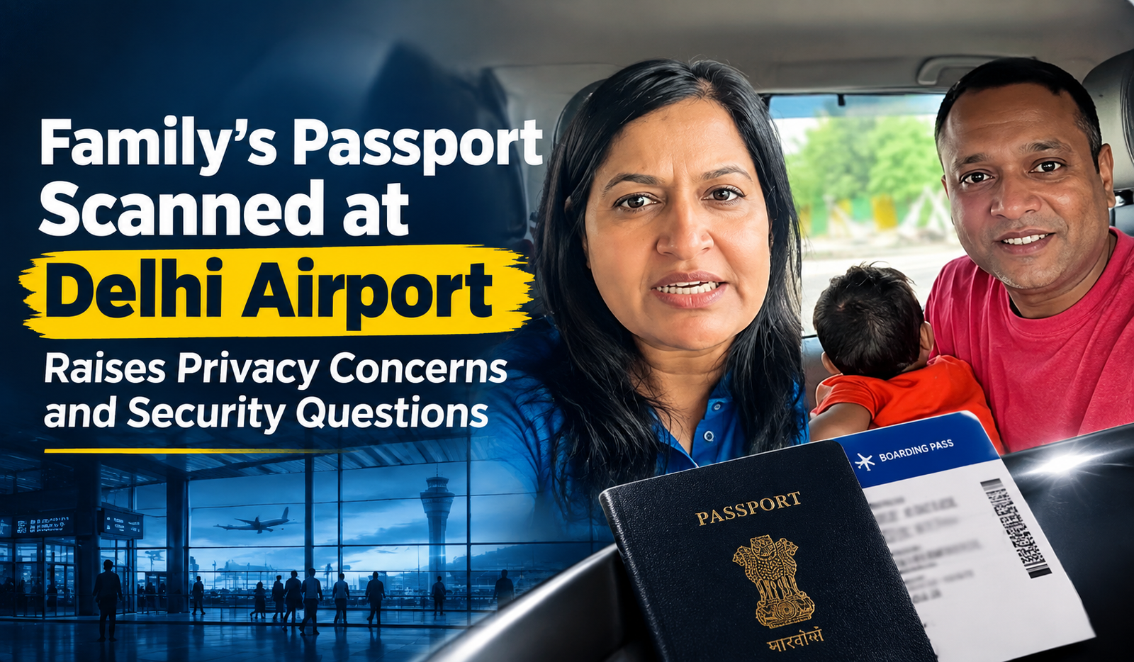 Passport scanning at Delhi Airport duty-free store