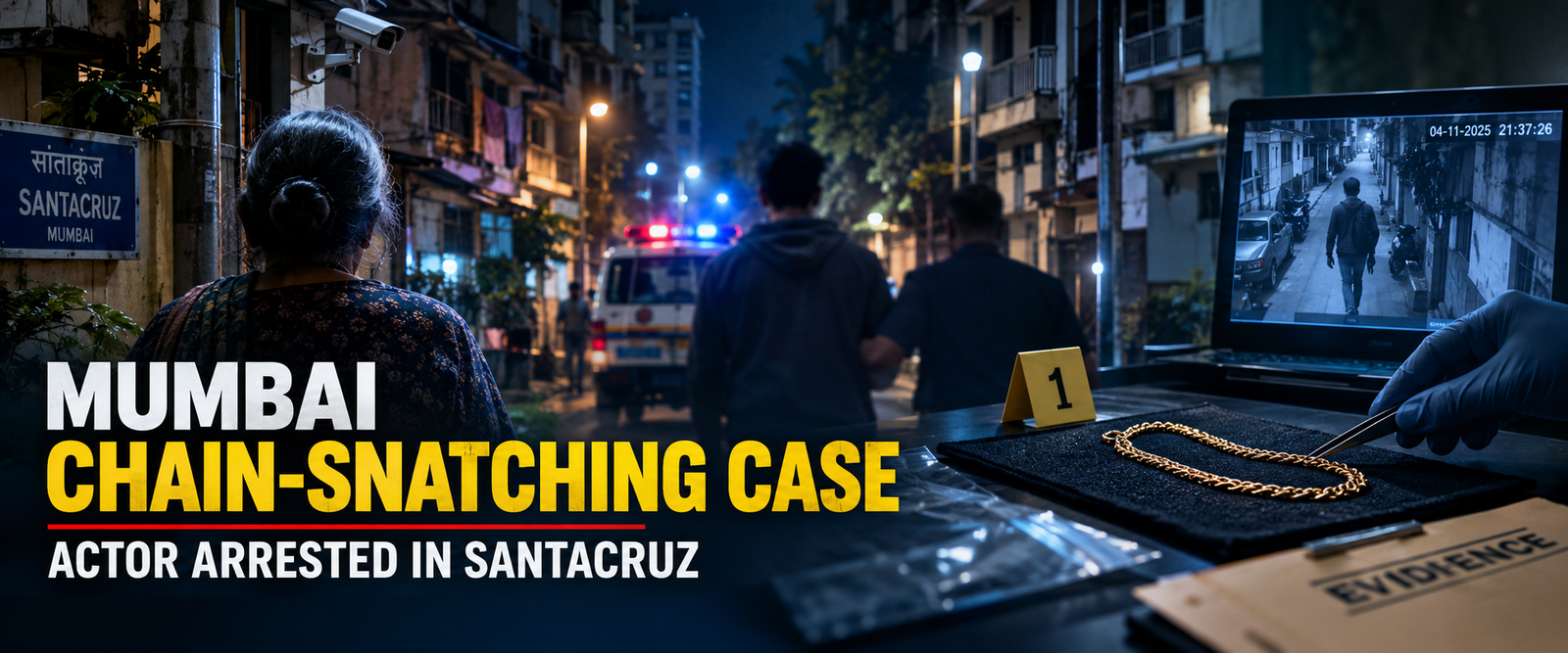 Police investigation into alleged gold chain snatching involving an actor in Santacruz Mumbai