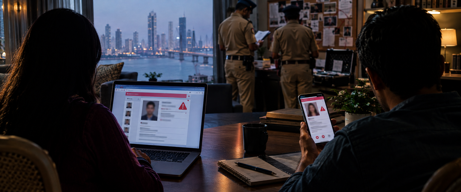 Mumbai matrimonial fraud investigation involving an alleged fake identity on a matrimonial website
