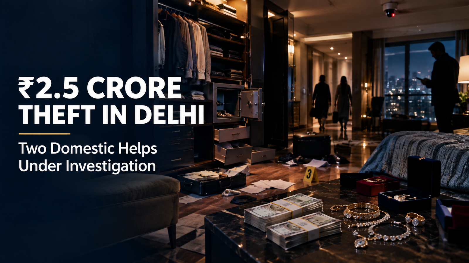 Delhi businessman home theft with cash jewellery and domestic helps under investigation